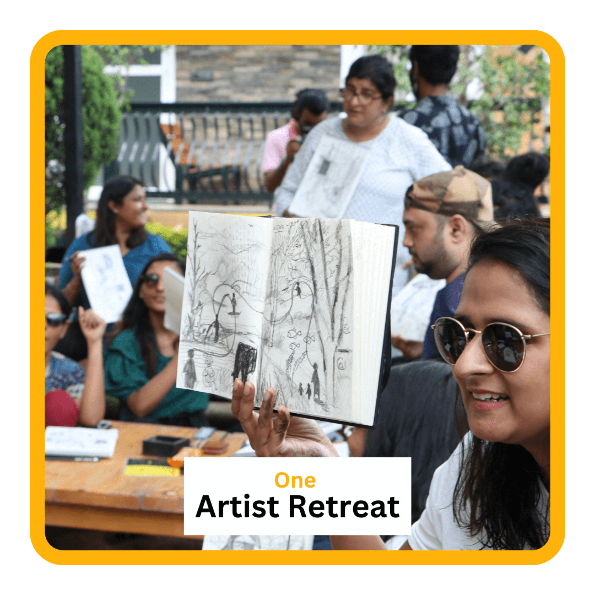 Artbuzz conducting Artist retreat which is included in Artbuzz Membership programme